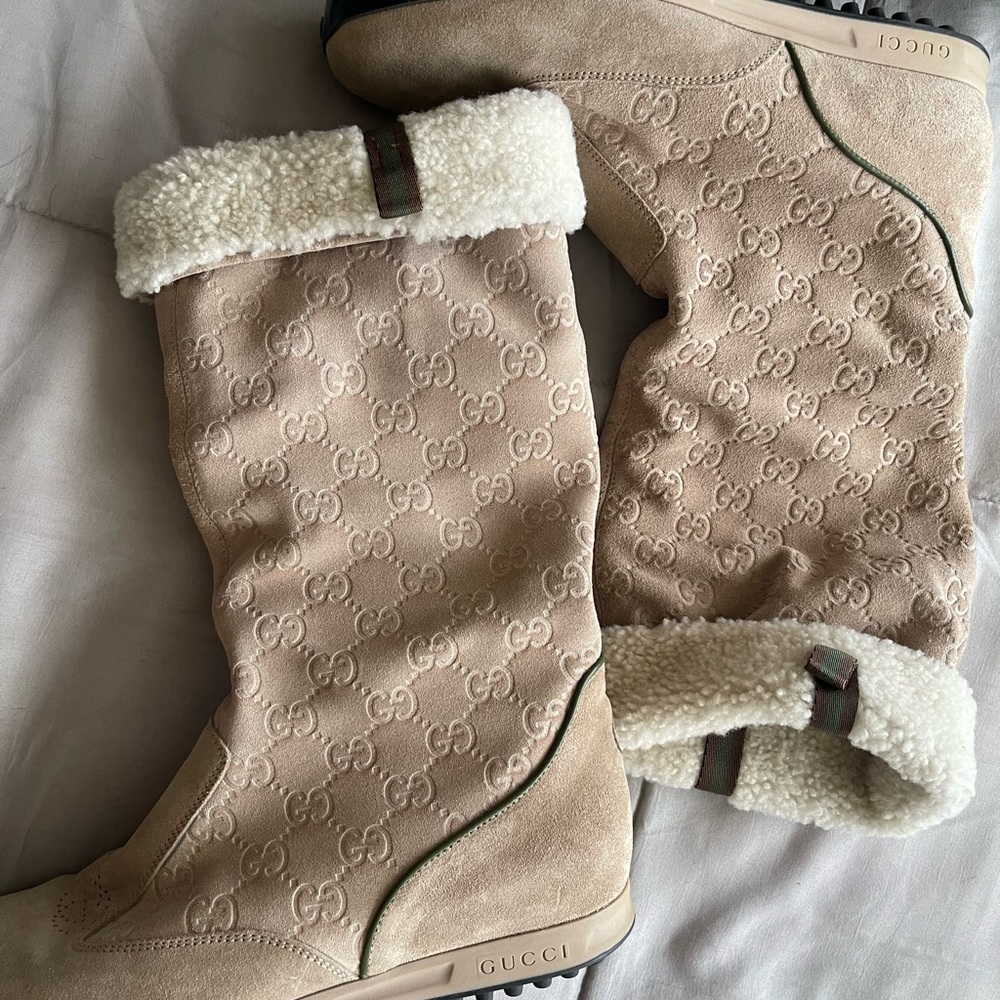 Beige Authentic Gucci Boots - Picture 3 of 6